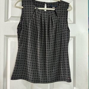 Tommy Hilfiger Black and Cream Geometric Blouse